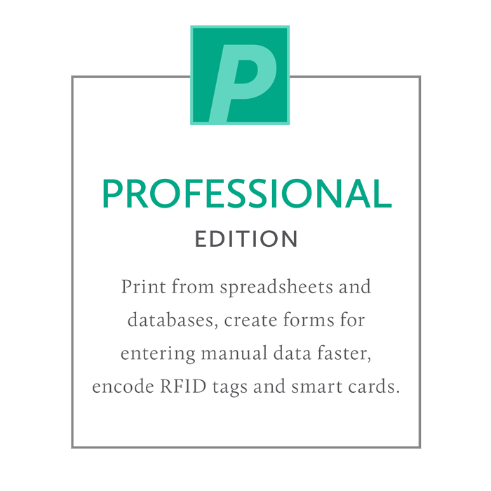 BarTender Professional Label Design Printing Software General Data