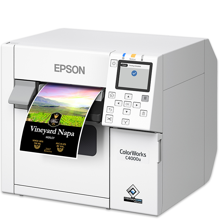 Epson ColorWorks C4000 Color Inkjet Label Printer General Data