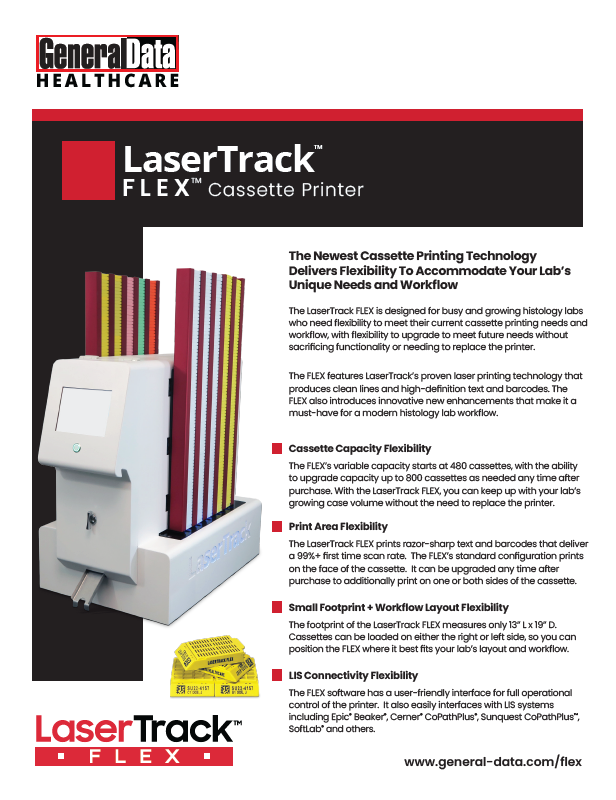 LaserTrack FLEX Histology Cassette Printer