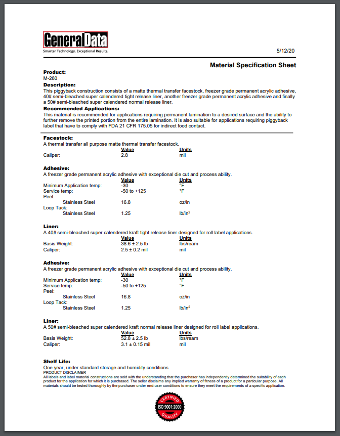 m 30 s specification