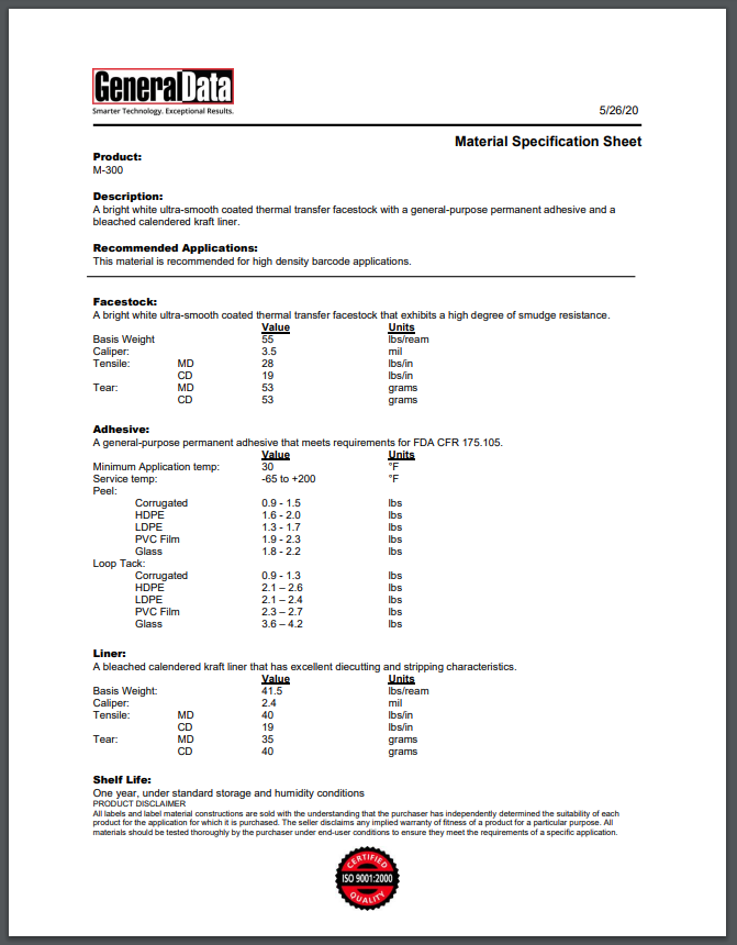 m 30 s specification