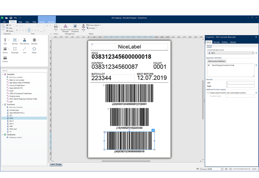 NiceLabel Designer Pro - powerful, full-featured barcode label design software