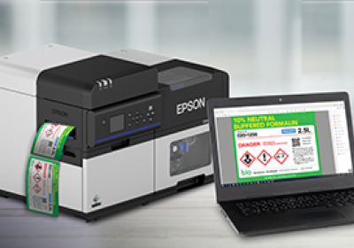Epson ColorWorks CW-C8000 With Laptop