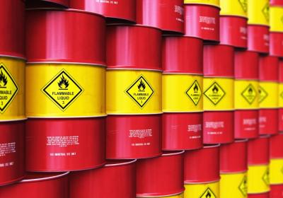GHS Labels on Chemical Drums