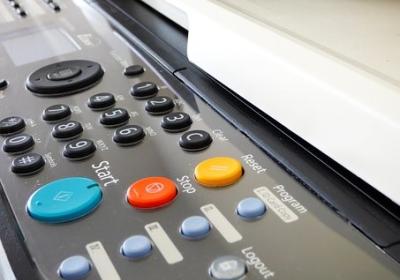 Image of buttons on a printer