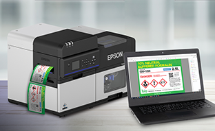 Epson ColorWorks CW-C8000 With Laptop