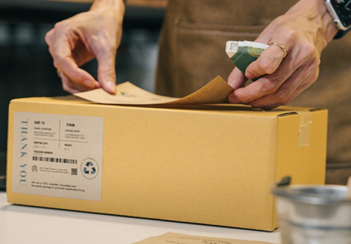 Hand Applying a Label