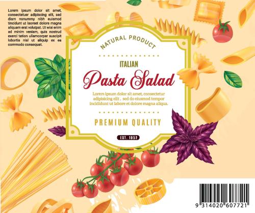 Pasta Salad Label