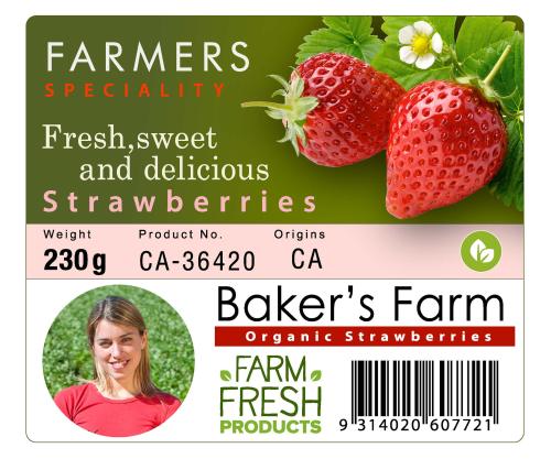 Strawberry Food Label