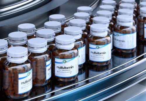 Vitamin Bottles Labeled 