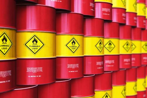 GHS Labels on Chemical Drums