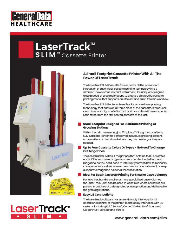 LaserTrack SLIM Cassette Printer Product Brochure
