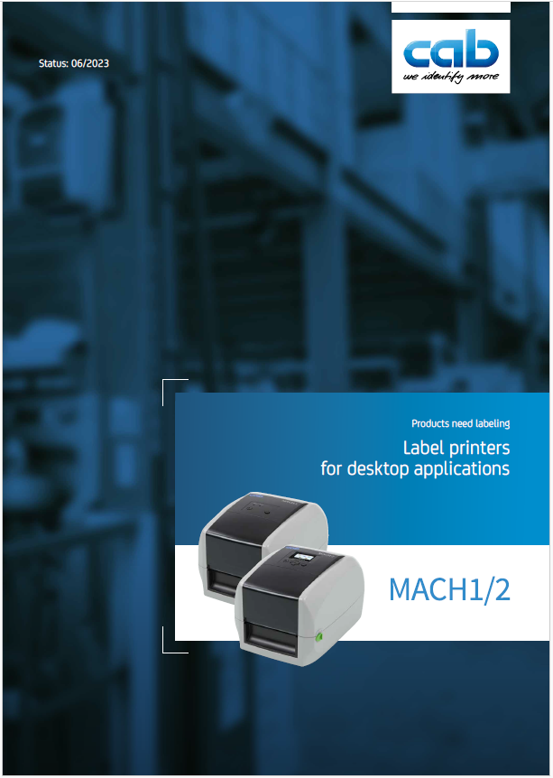 Cab Mach1/2 Desktop Thermal Label Printer Product Brochure