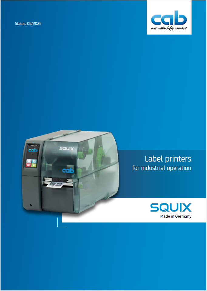 cab SQUIX Industrial Thermal Label Printer Product Brochure
