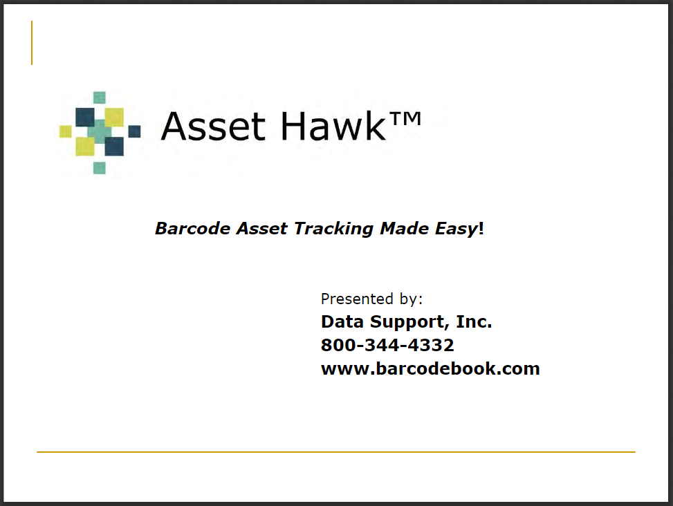 Asset Hawk™ Barcode Tracking System Brochure