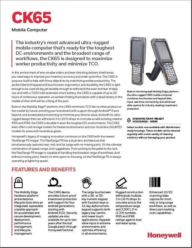 CK65 Mobile Computer Product Brochure