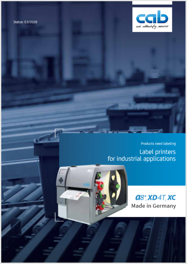 Cab XC6 Industrial Thermal Printer Product Brochure