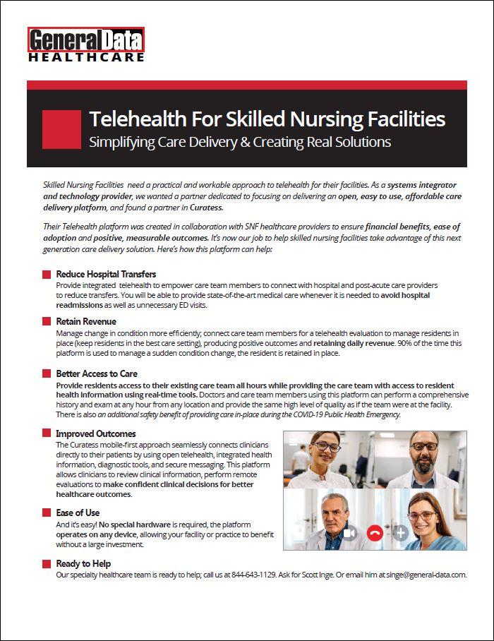 Telehealth For Skilled Nursing Facilities Product Brochure