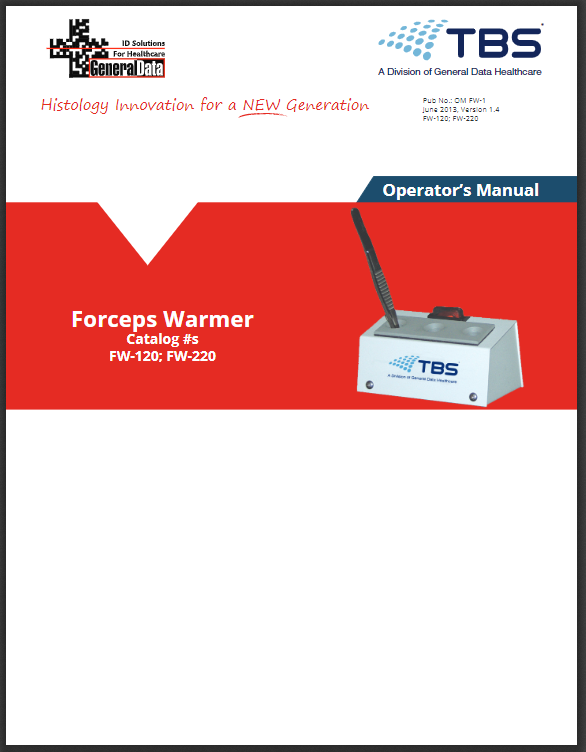 Forceps Warmer Operator Manual