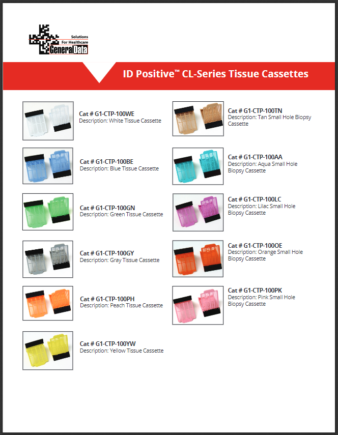 ID Positive CL-Series Tissue Cassettes