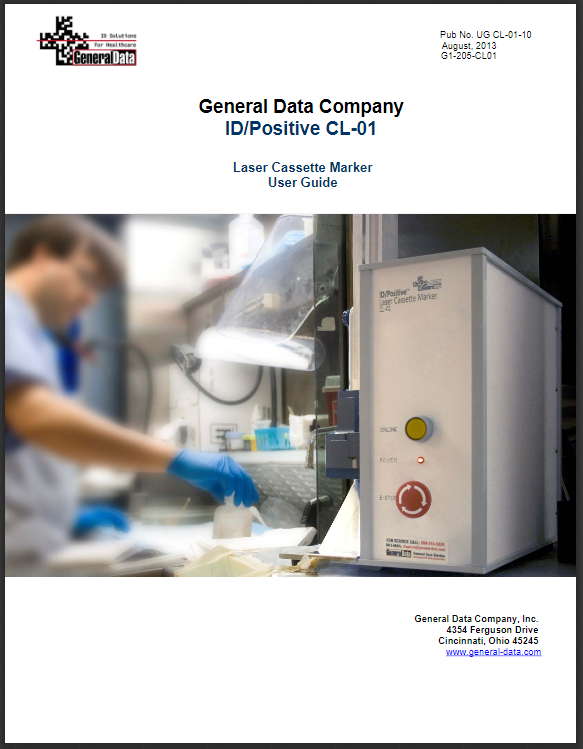 ID/Positive Laser Cassette Marker CL-01 Operator Manual