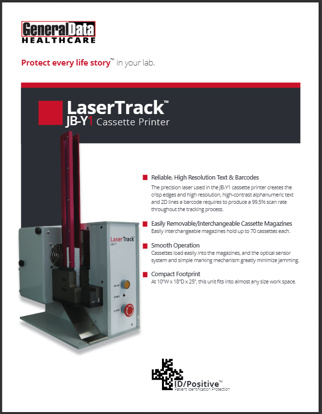 LaserTrack JB-Y1 Cassette Printer Product Brochure