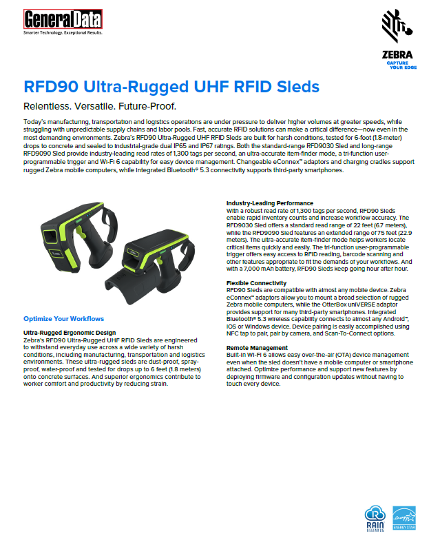 Zebra RFD90 Product Brochure