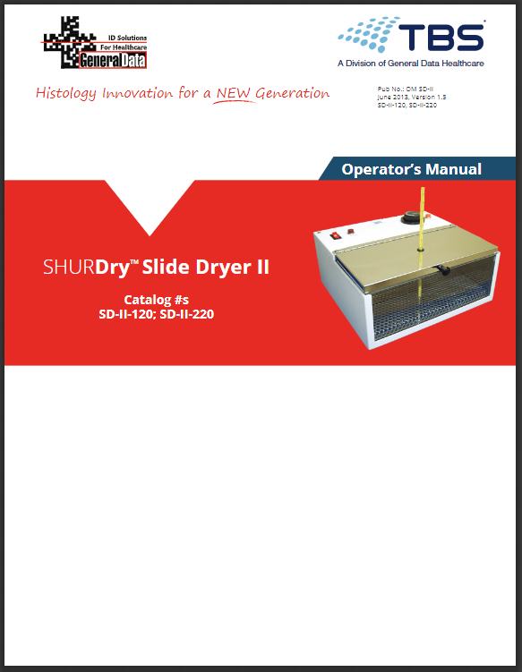 SHURDry Slide Dryer II Operator Manual