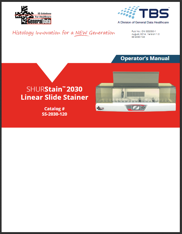 SHURStain Linear Slide Stainer Operator Manual