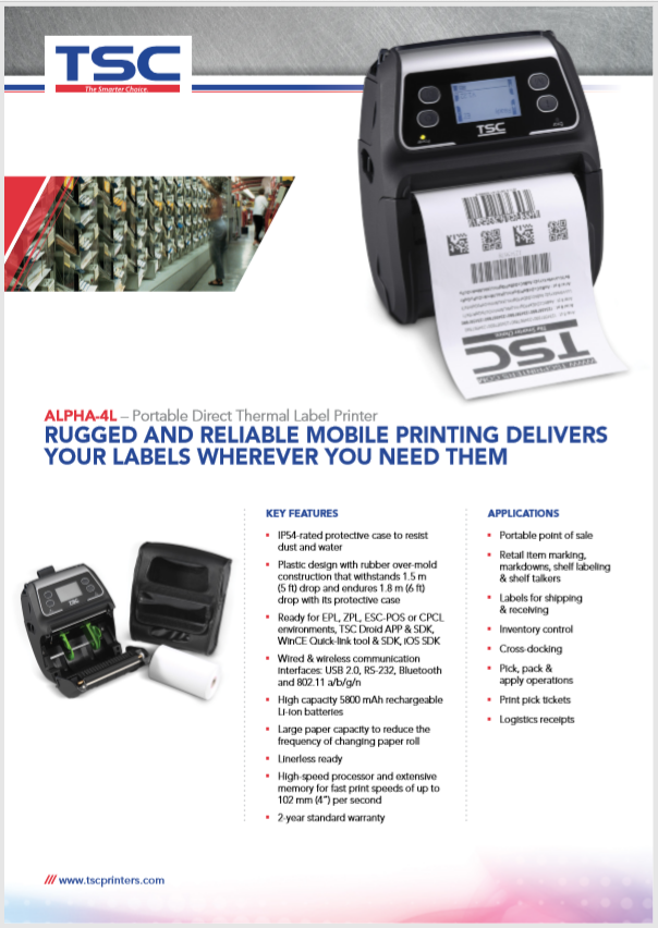 TSC Alpha 4L Product Brochure