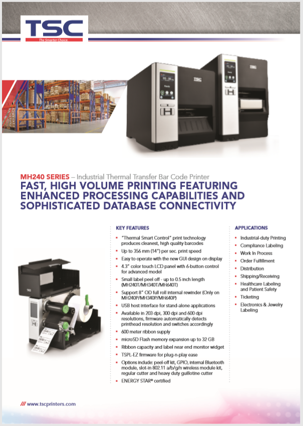 TSC MH240 Product Brochure