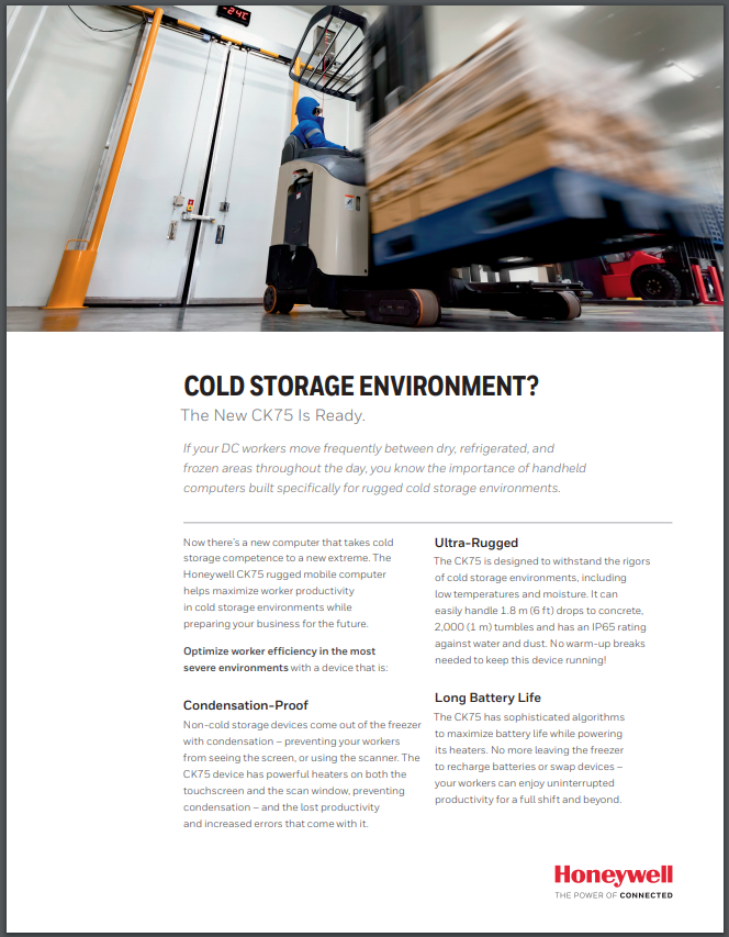 The New CK75 Is Cold Storage Ready Sale Brochure